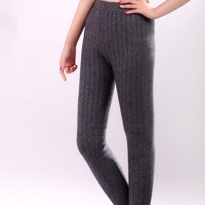 Cashmere Ribbed Leggings - Etsy Australia