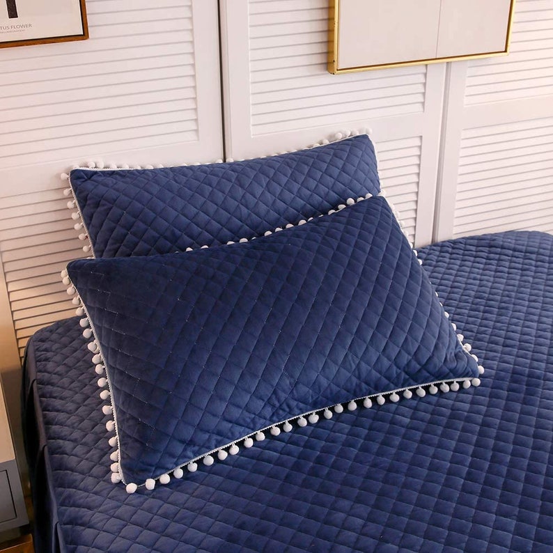 Navy Blue Faux Fur Super Soft Duvet Cover Set Twin Queen | Etsy