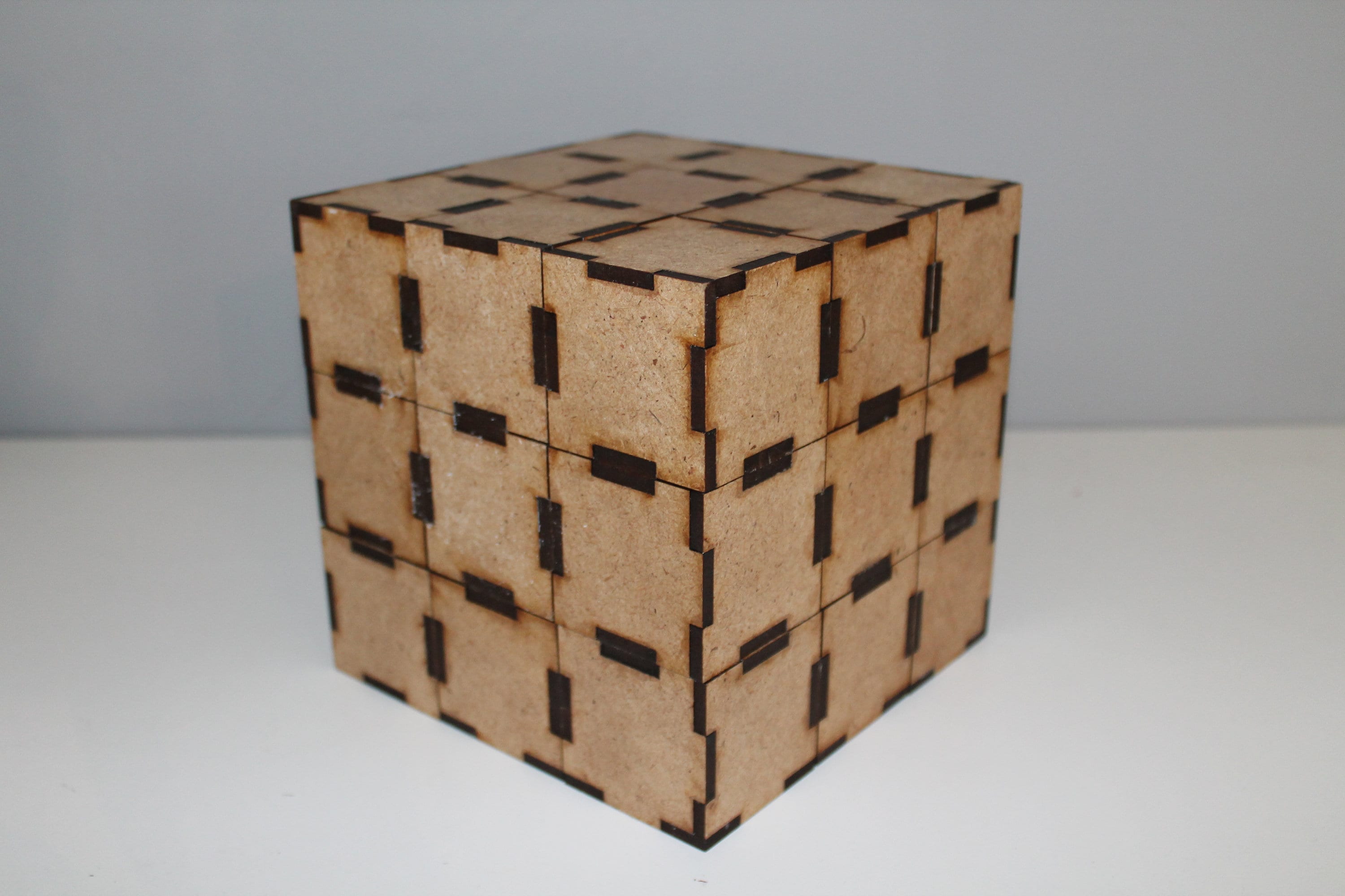 Rubik's Cube 3mm Real Working DFX File for Laser All Wood Kit DIY
