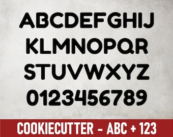 3D Cookie Cutter Alpabet- STL file - for 3D printing ABC - Digital file