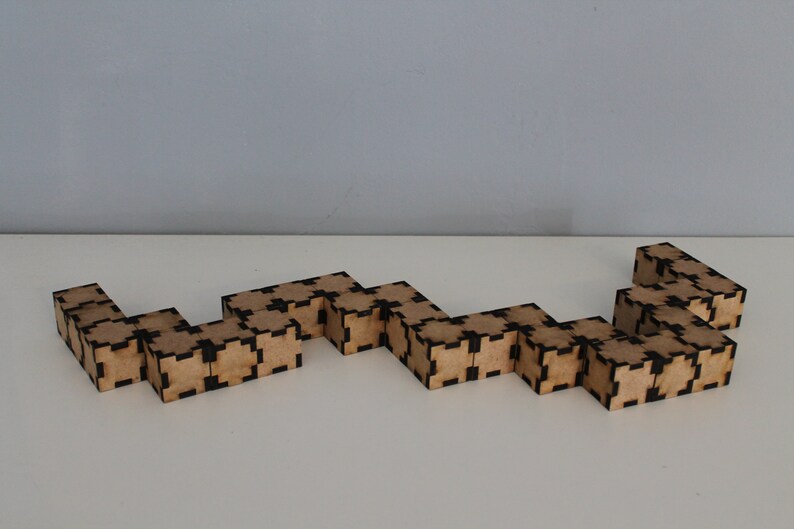 Snake Puzzle Cube Snake Toy 4mm Vector DFX SVG File for | Etsy