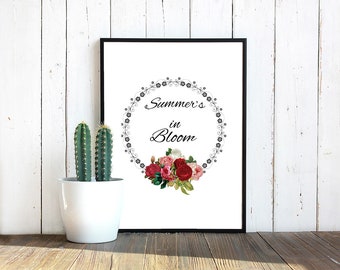 Summers in Bloom Roses SVG, Flowers SVG, Roses, Flowers Cut Files, Decals, Sublimation PNG | Digital Download | Printable Art | Digital Art