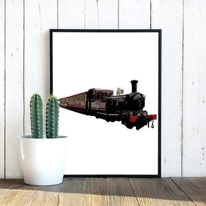 Steam Train SVG, Steam Locomotive, Decal, Cut Files, Vinyl, Clipart | Sublimation PNG | Digital Download | Printable Art | Digital Art