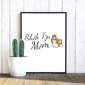 Shih Tzu maman SVG - SVG de maman Shih Tzu - Shih Tzu maman Decal - Shih Tzu Svg coupe - coupe Files - stickers - cricut - vinyle