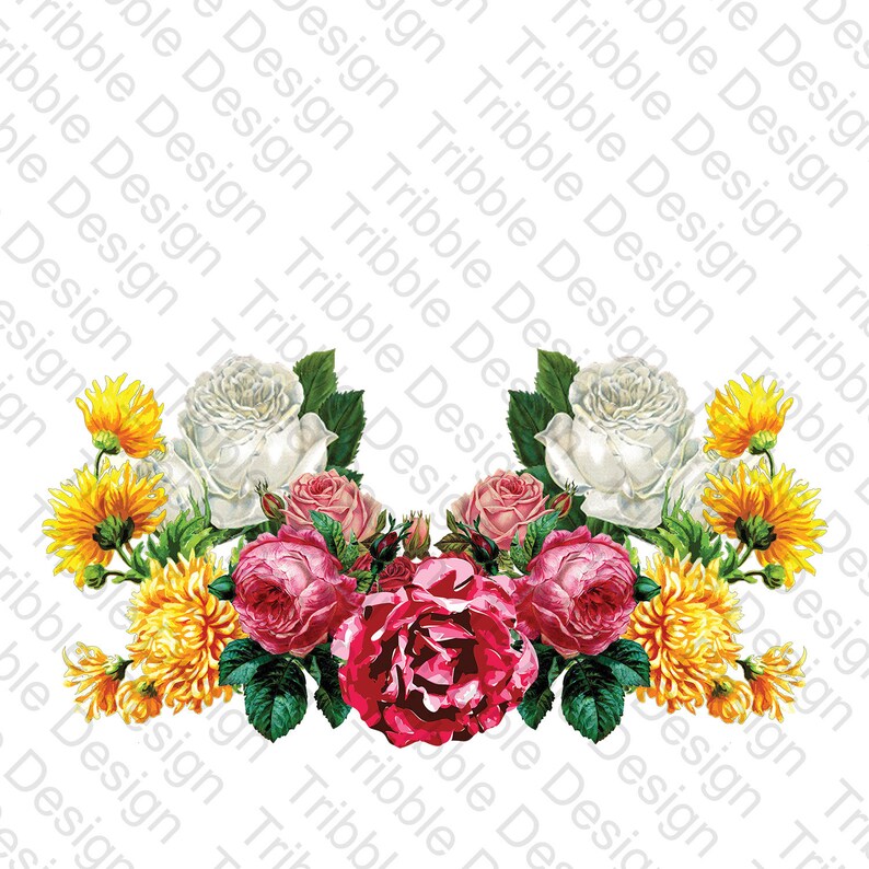 Vintage Flowers Bundle SVG Flowers SVG Decal Roses Floral | Etsy