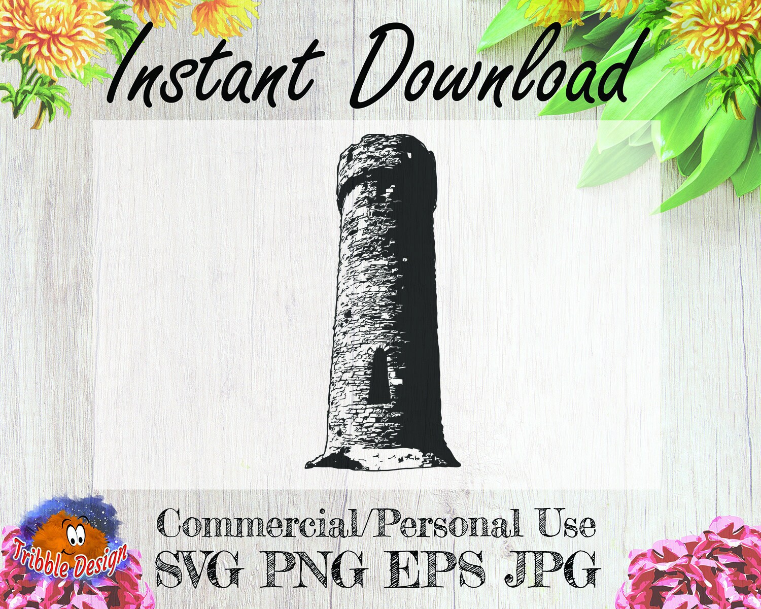 Castle Tower SVG, Tower Decal, Castle Tower, Cut Files, Decals, Vinyl