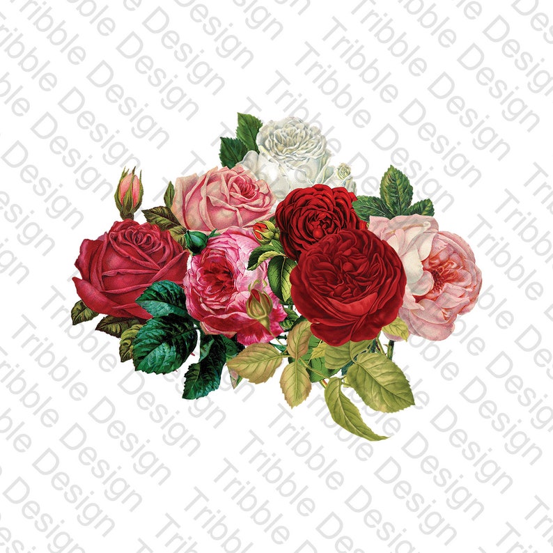 Vintage Flowers Bundle SVG Flowers SVG Decal Roses Floral - Etsy