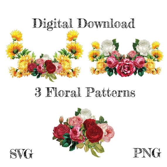 Vintage Flowers Bundle Svg Flowers Svg Decal Roses Floral Etsy Vintage Flowers Bundle Svg Flowers Svg Decal Roses Floral Etsy