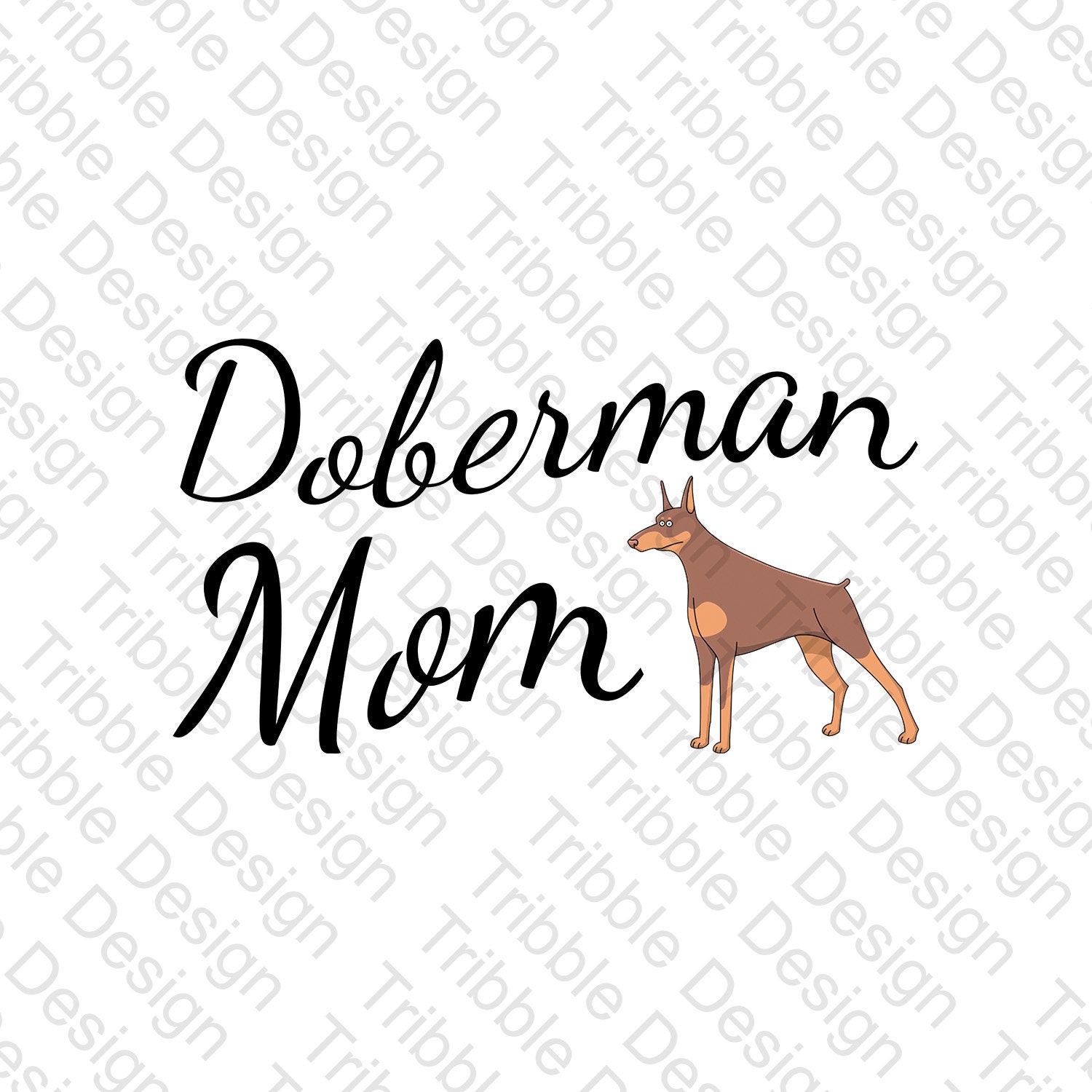 Fellow Friends - Doberman Mom Tshirt Doberman Mum, Doberman Lover Gift Shirt Womens Small Grey