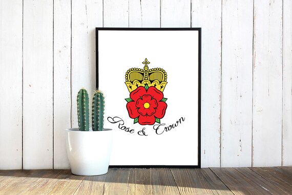 Download Free Rose And Crown Svg Lancashire Rose Svg Cuts Cut Files Etsy SVG Cut Files