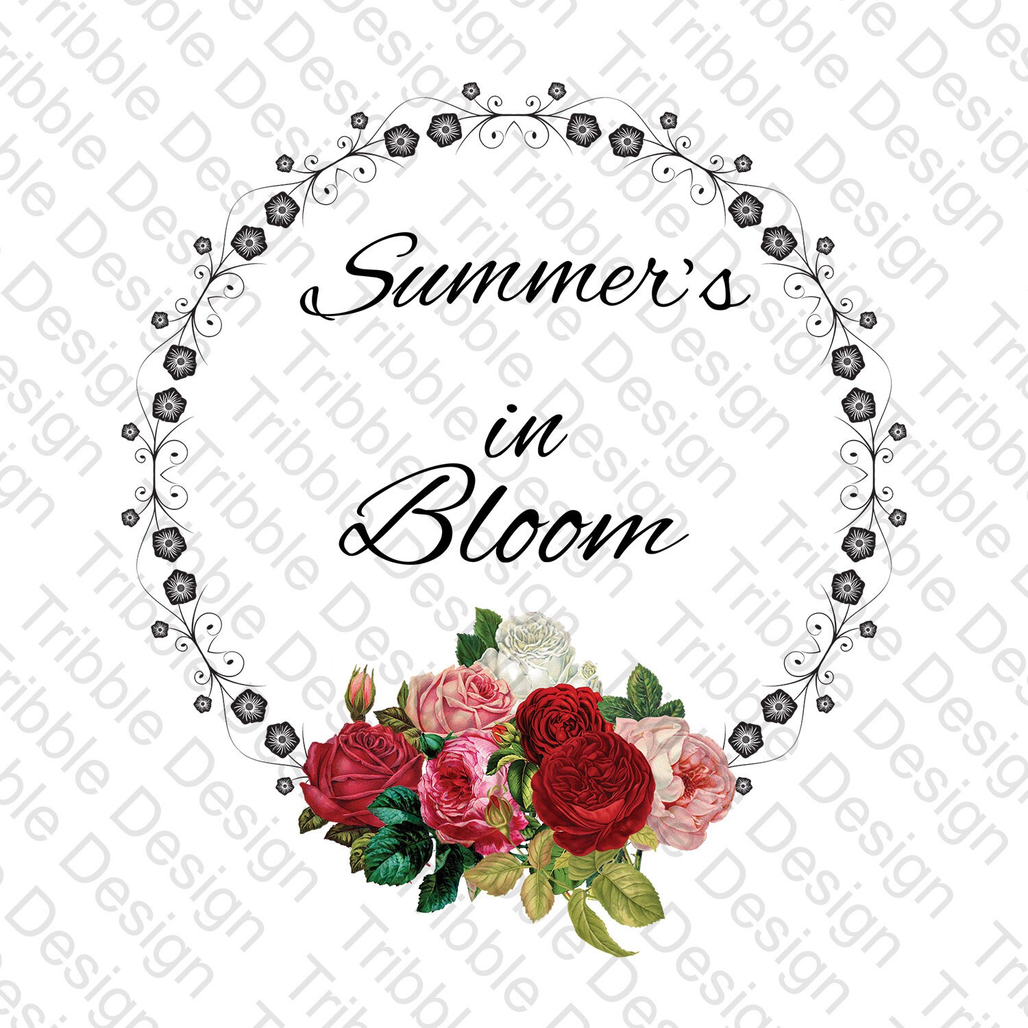 Summers in Bloom Roses SVG, Flowers SVG, Roses, Flowers Cut Files