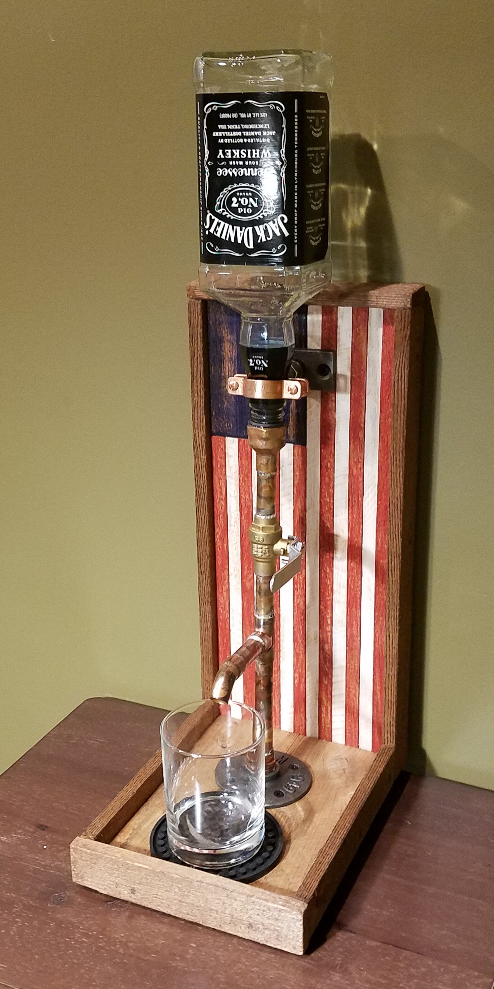 Liquor Dispenser Single bar top rustic pallet wood and Etsy