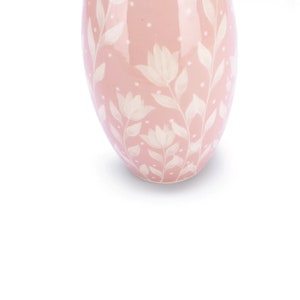Tulip Vase, Ceramic Vase, Handmade Vase, Pottery Vase, Pink and White, Tulips image 3