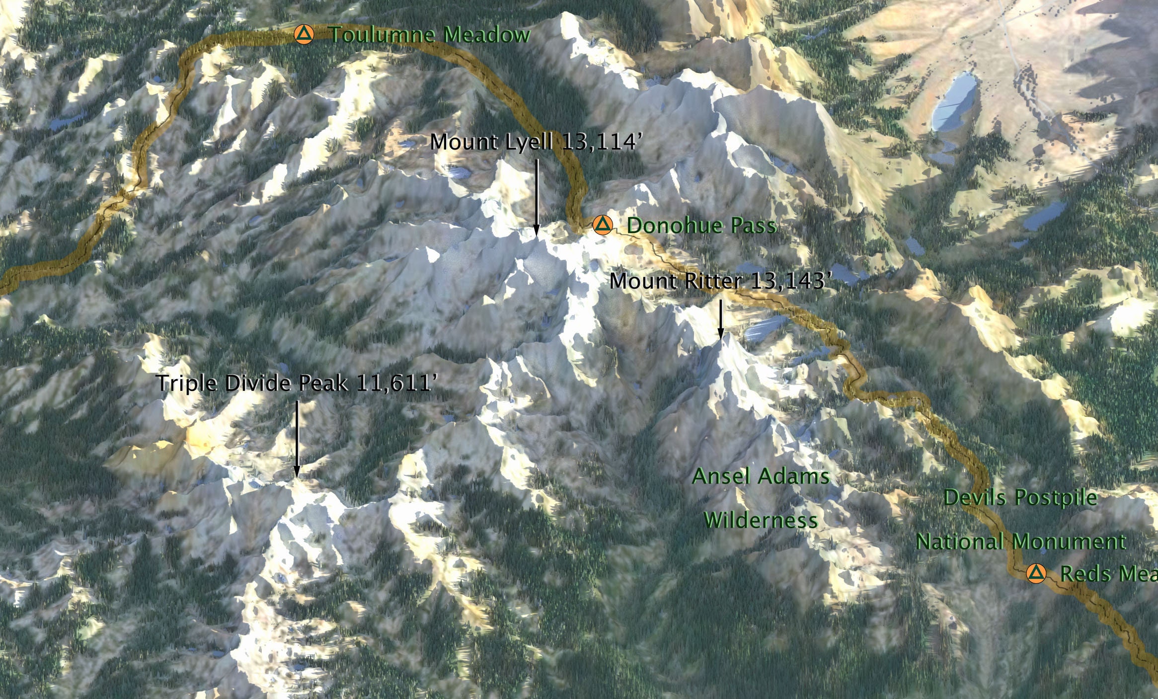 John Muir Trail Poster Print - Etsy