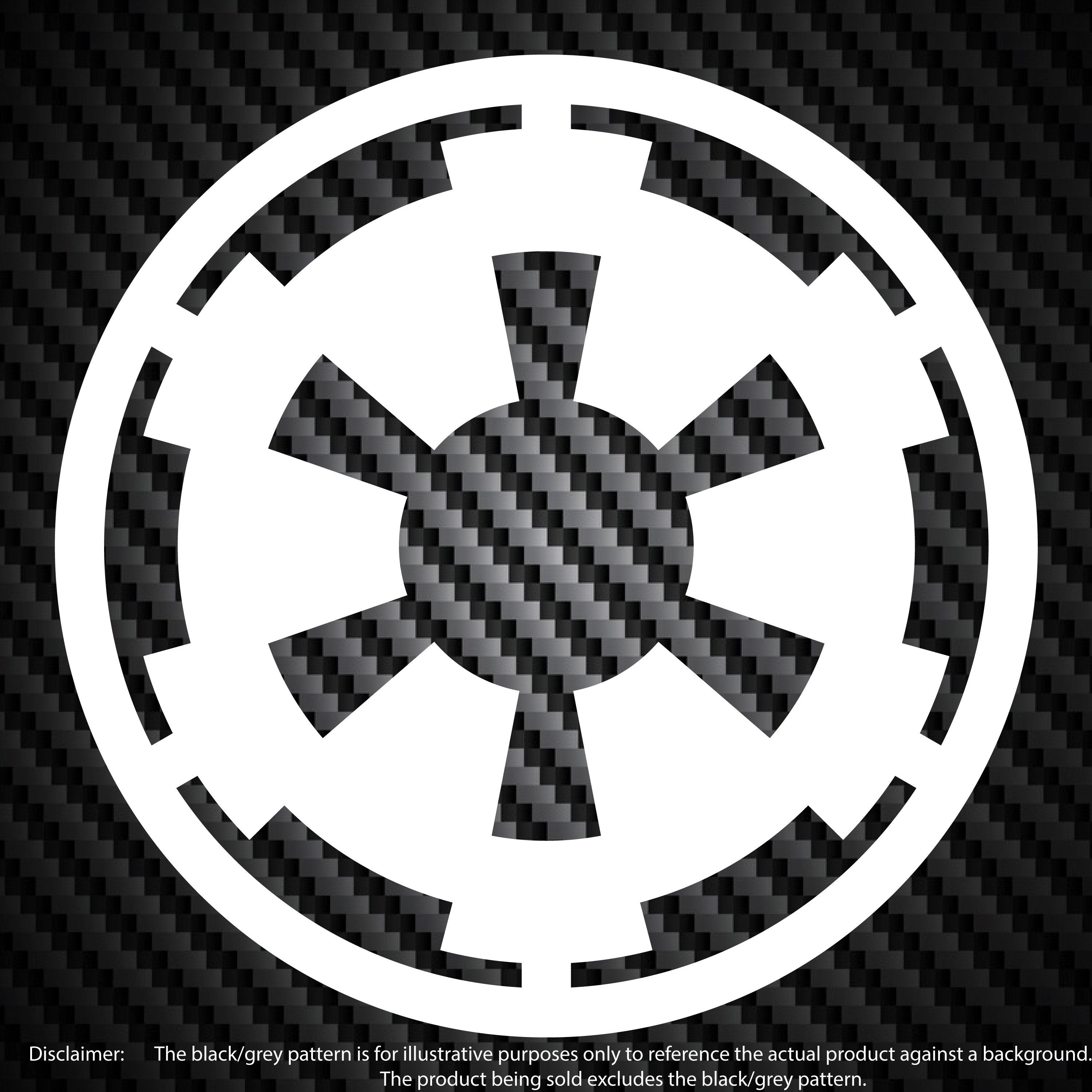 Star Wars Imperial Logo Vinyl Decal Car Window Bumper Sticker Select  Color/Size Primary color: Matte Black