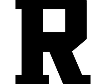 Varsity Letter R Decal Sticker Vinyl Window Laptop College Varsity Letter R Decal Sticker Vinyl Window Laptop College