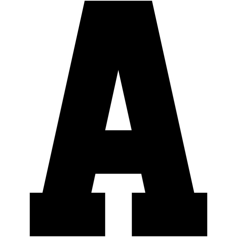 Varsity Letter A Decal Sticker Vinyl Window Laptop College Etsy