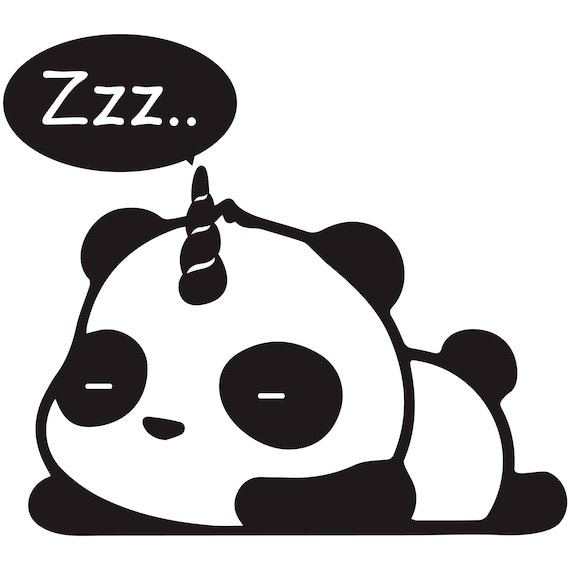 Pandacorn Sleeping 5/" Vinyl Decal Car Window Sticker Unicorn Panda Funny Cute