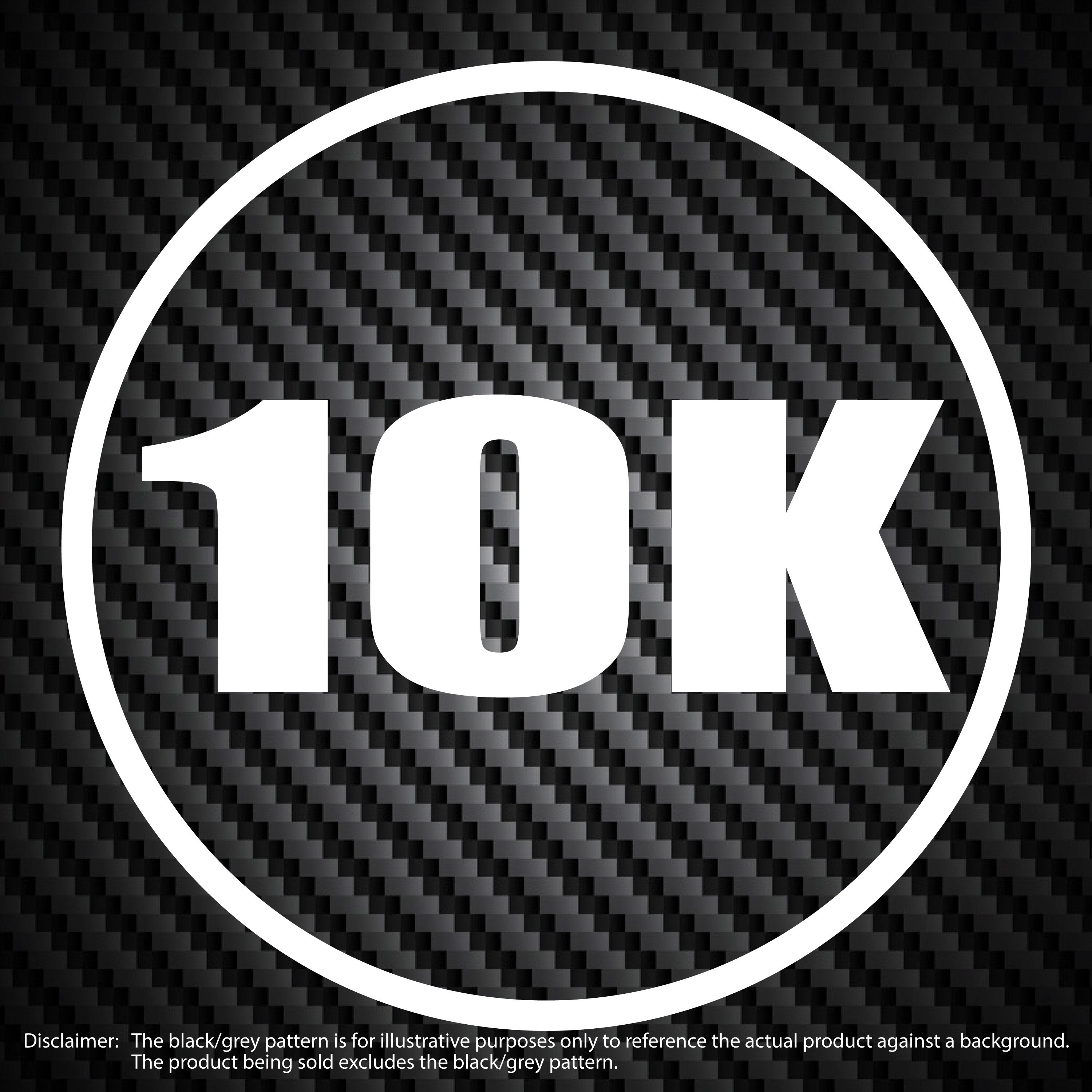 10K Circle Logo 6.2 Miles Marathon Euro Running Vinyl Decal Car Window ...