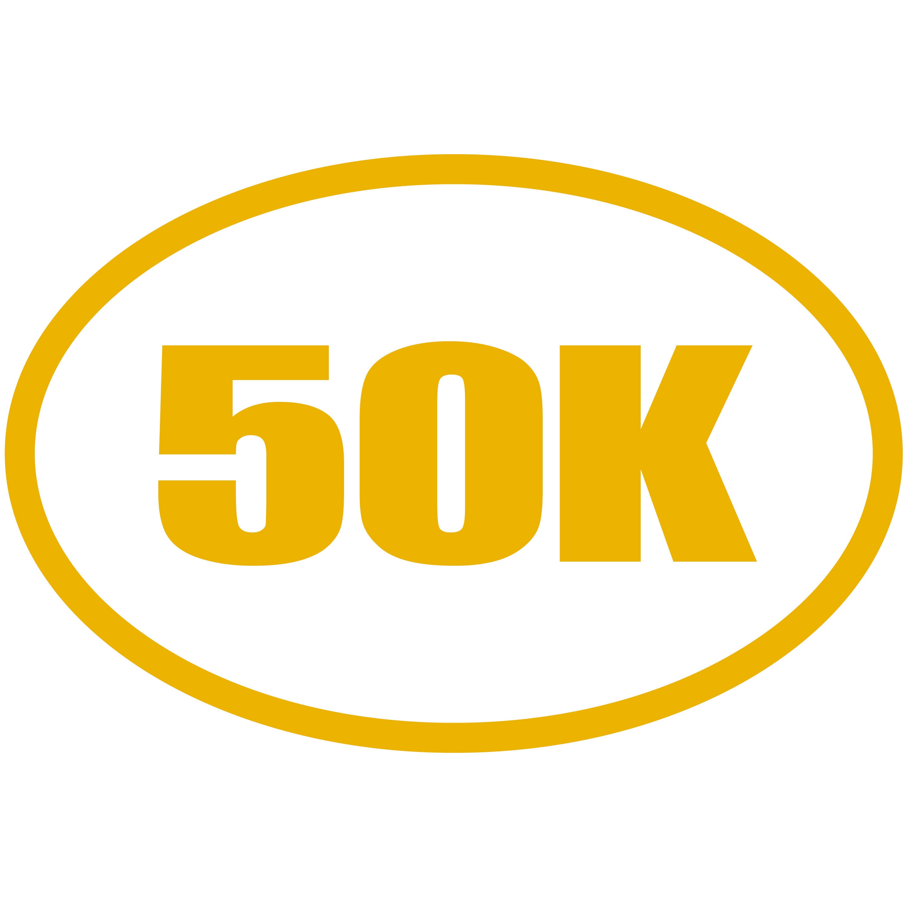 White Oval 100K Kilometer Sticker (Run Running Ultra Marathon Long Distance White Oval 100K Kilometer Sticker (Run Running Ultra Marathon Long Distance