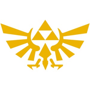 Legend of Zelda Hyrule Crest TriForce Vinyl Decal Car Window Bumper Sticker Cartoon Funny