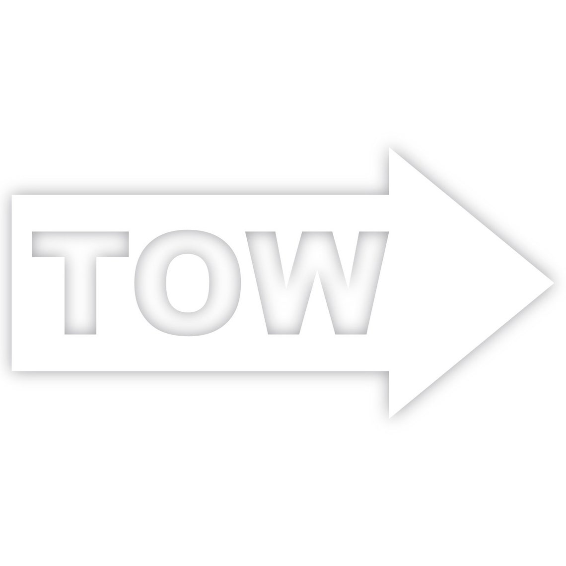 Tow Hook Arrow Right Vinyl Decal Car Window Bumper Sticker Etsy