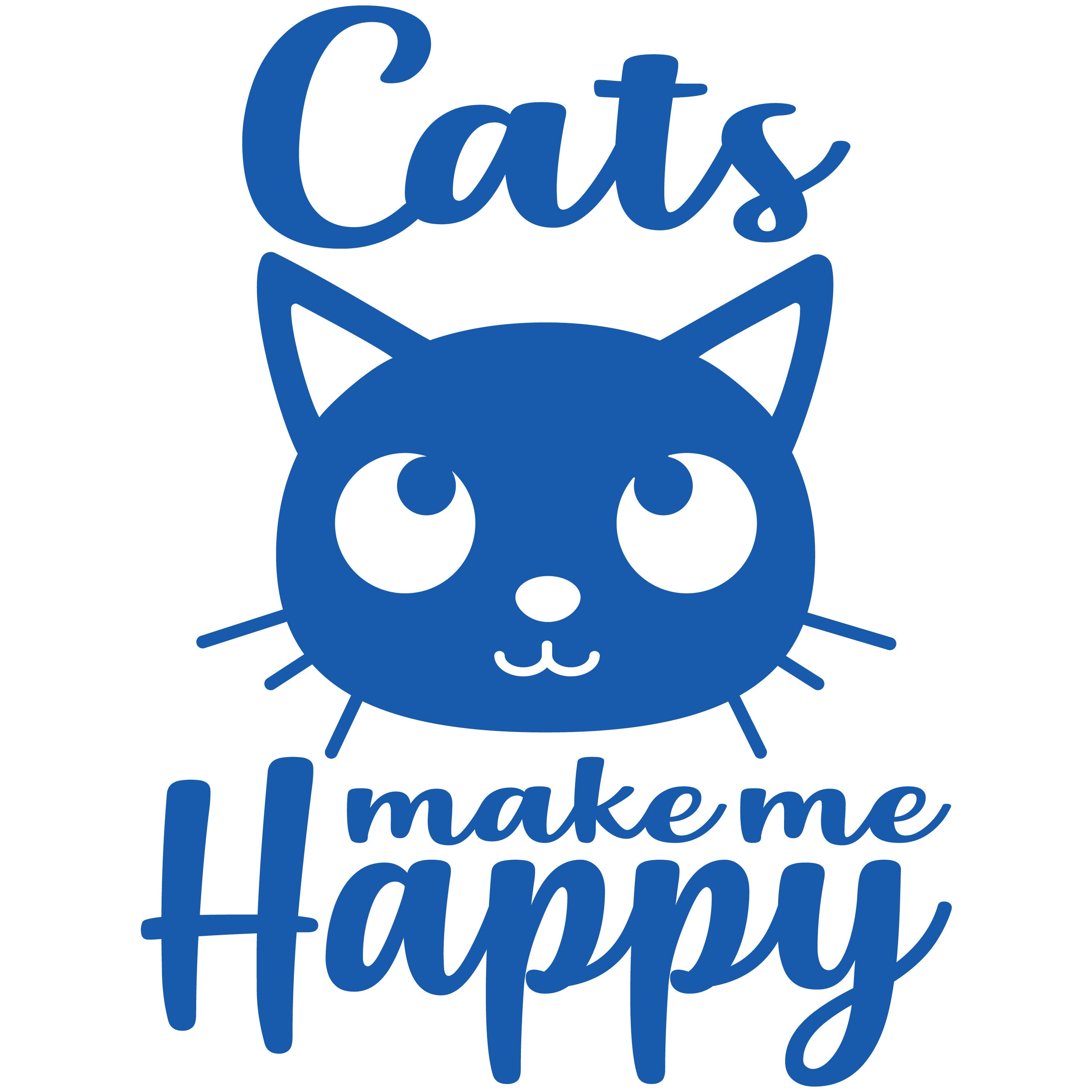 Cats Make Me Happy Vinyl Decal Car Window Bumper Sticker V2 Etsy