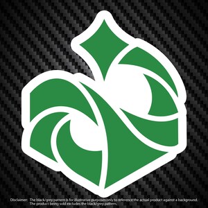 Smaragdgroene inktlogosticker Amber Amethist Ruby Sapphire Steel Illumineer Lorcana -Selecteer maat-