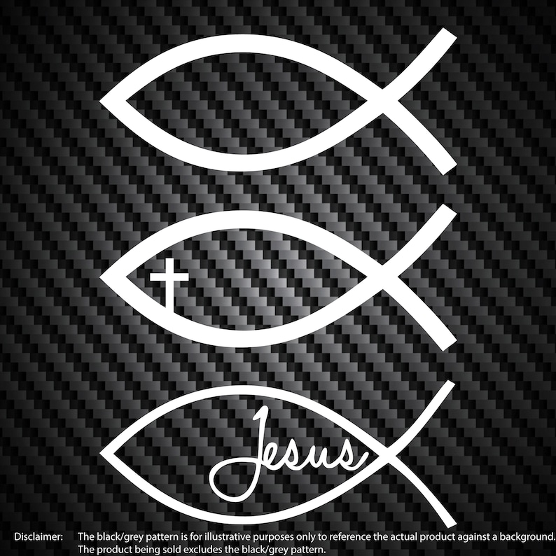 Jesus Fish 3 Pack Vinyl Decal Car Truck Window Bumper Sticker Select ...