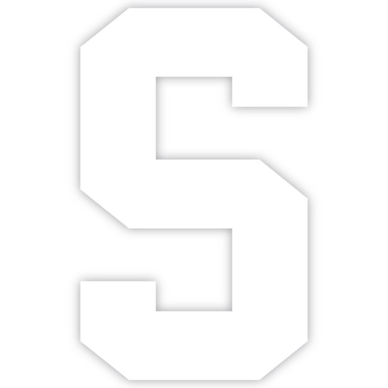 Varsity Letter S Decal Sticker Vinyl Window Laptop College Etsy