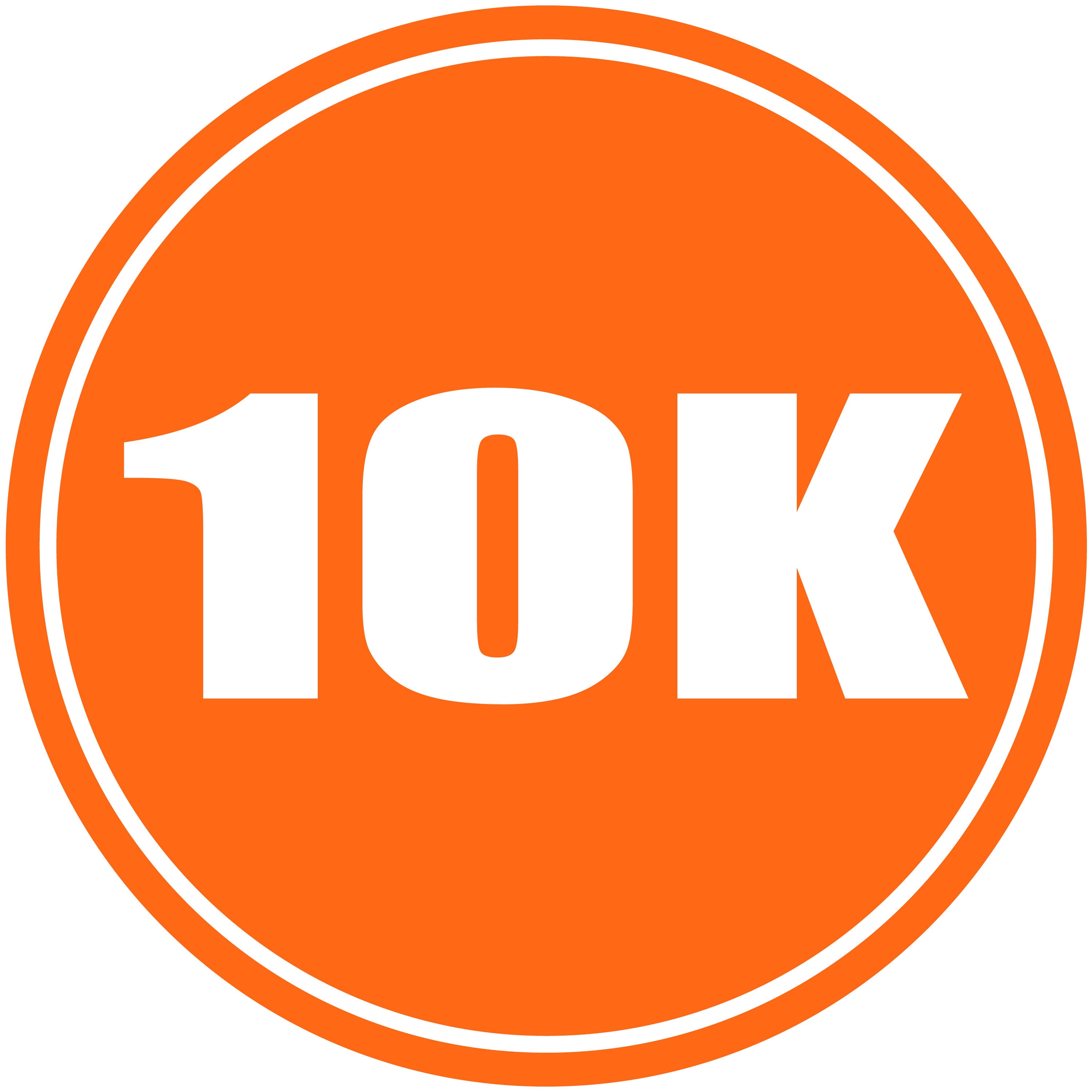 10K サークル ロゴ 6.2 マイル マラソン ユーロ ランニング ビニール 