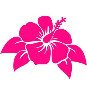 Hibiscus Flower Vinyl Decal Car Window Bumper Sticker Hawaii State ...