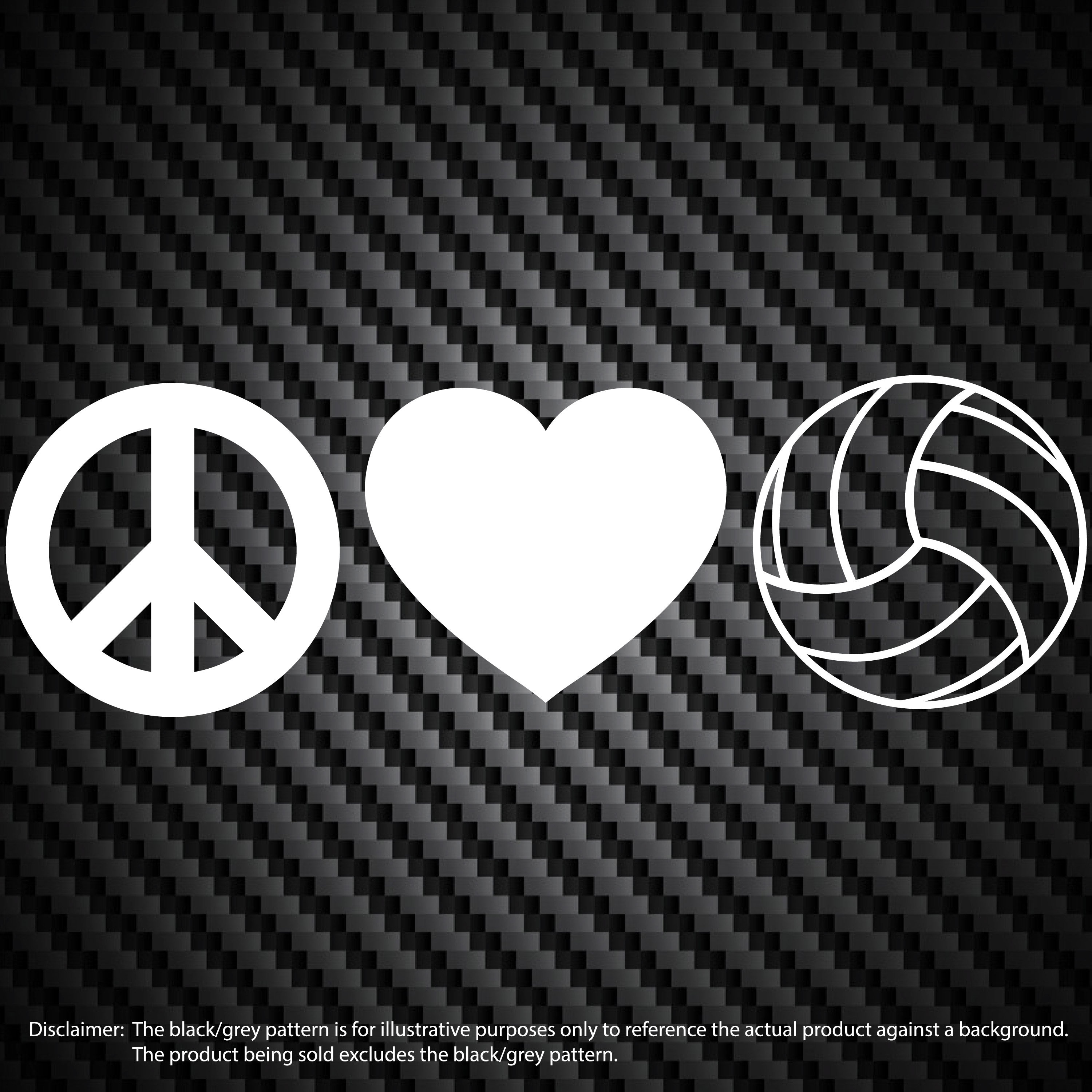 Peace Love Volleyball Vinyl Decal Car Window Bumper Sticker | Etsy