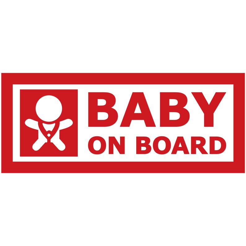 Baby on Board Logo Vinyl Decal Car Window Bumper Sticker Etsy