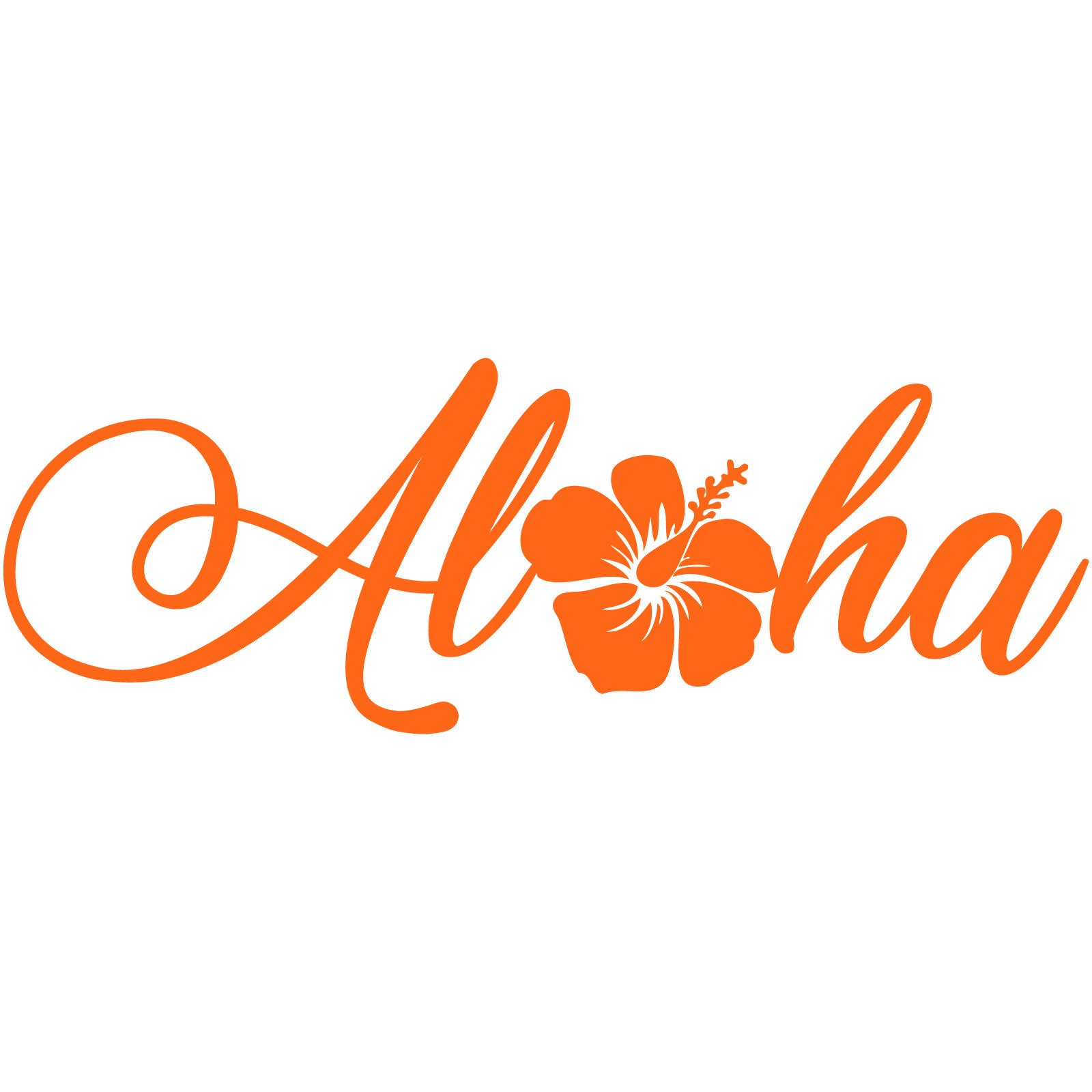 Hibiscus Vinyl Decal – Hawaiian Aloha Flower Sticker For Car Window, Laptop, Or Any Smooth Surface (Oracal, Made In USA)