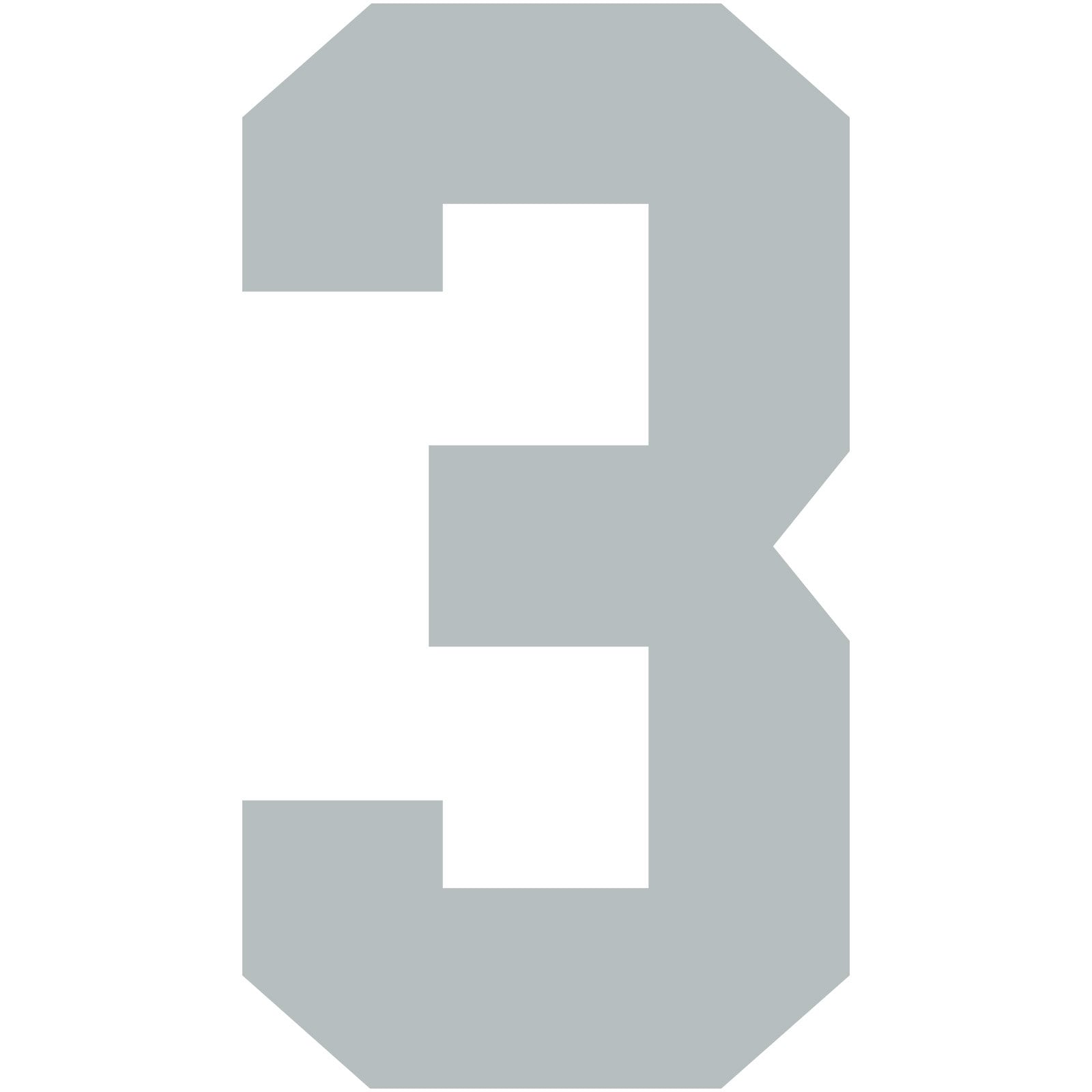 Varsity Number 3 Decal Sticker Vinyl Window Laptop College Athletic