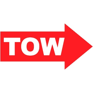Tow Hook Arrow Right Vinyl Decal Car Window Bumper Sticker Euro JDM Race Show Trucks V1