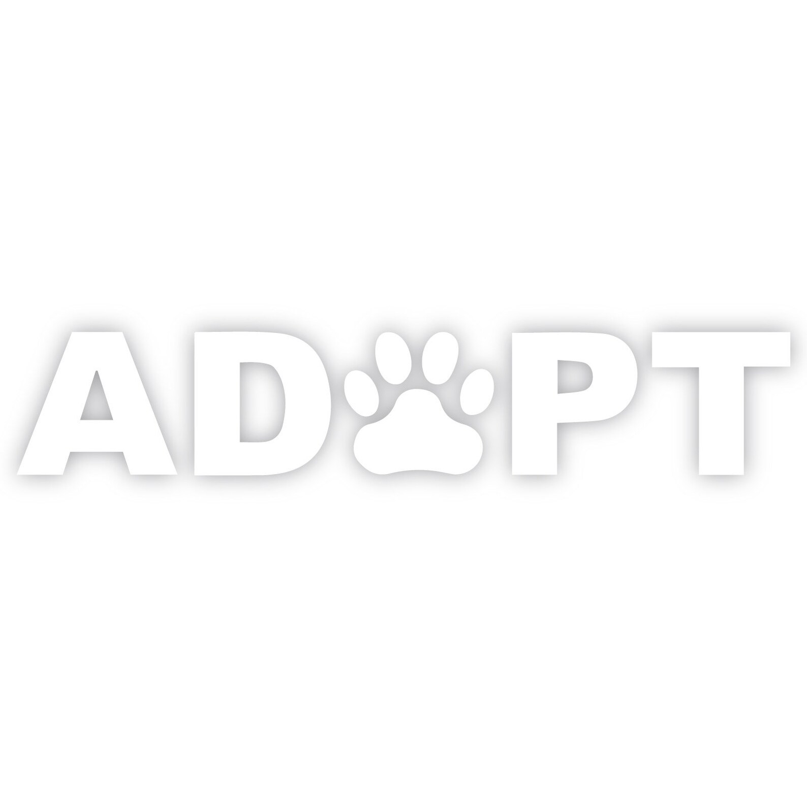 Adopt a Dog Save A Life Paw Print Car Truck Window Sticker Decal Pet Rescue