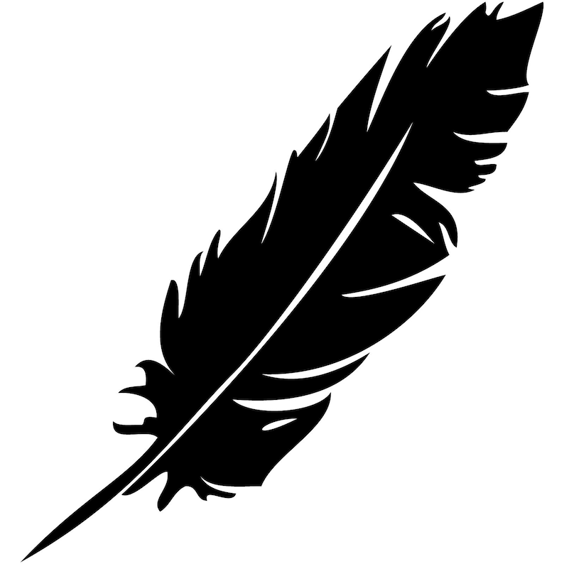 Feather Vinyl Decal Car Window Bumper Sticker Nursery Tribal Outdoor Select Color/Size image 2
