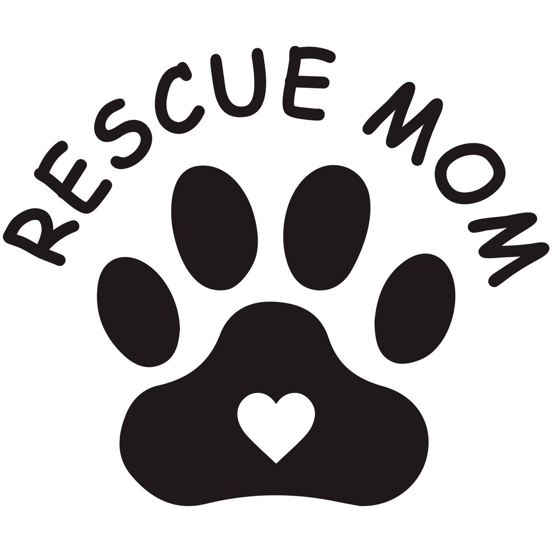Pit Mom Decal Sticker – I Love My Rescue Dog – 4 Inches Car Window Bumper Vinyl