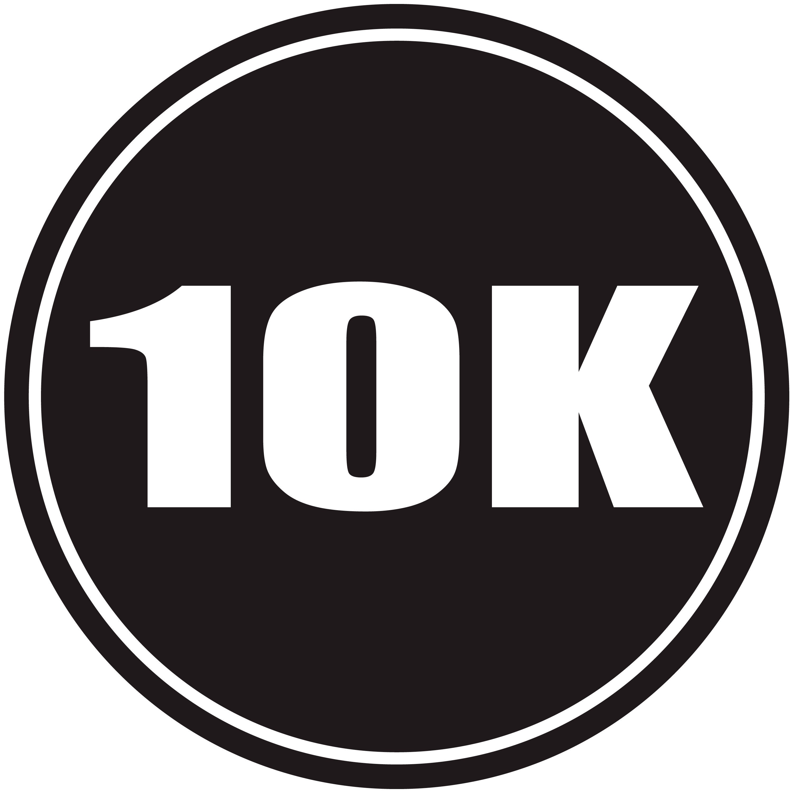 10K サークル ロゴ 6.2 マイル マラソン ユーロ ランニング ビニール 
