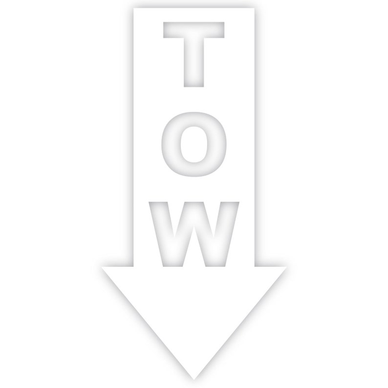 Tow Hook Arrow Down Vinyl Decal Car Window Bumper Sticker Euro Etsy