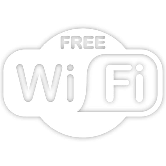 Glow in the Dark Free Wifi Inside Sticker Decal Si... – Grandado