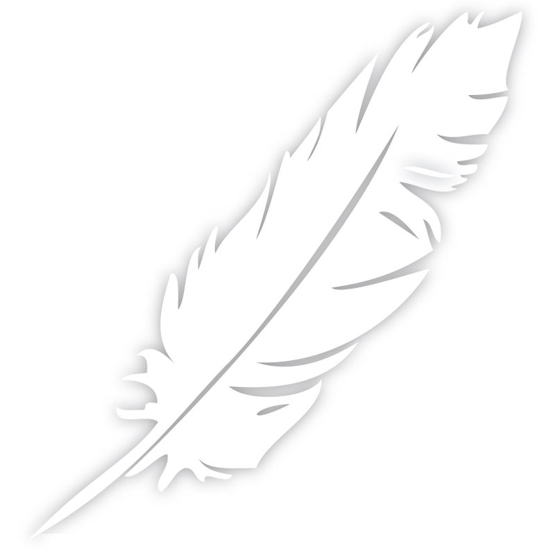 Feather Vinyl Decal Car Window Bumper Sticker Nursery Tribal Outdoor Select Color/Size image 1