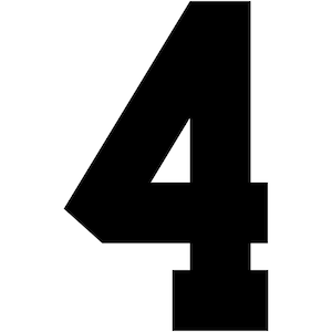  Varsity Number 4 Decal Sticker Vinyl Window Laptop College Athletic ...