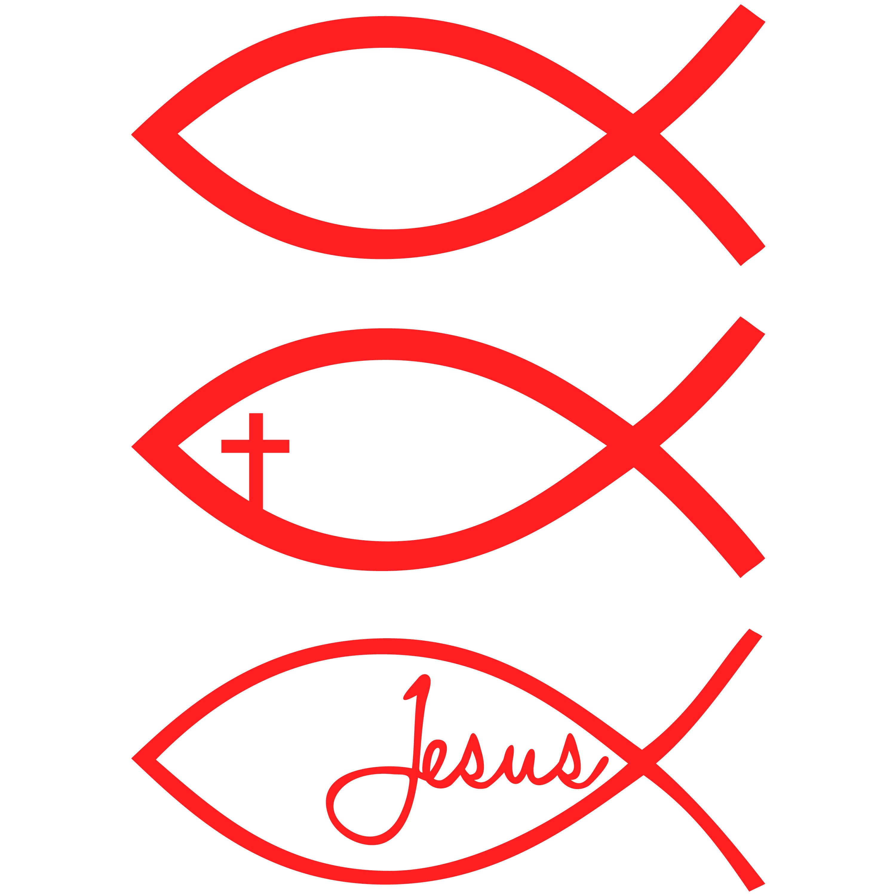 Adesivi per auto Jesus Fish Car Styling Vinile Corpo Finestra