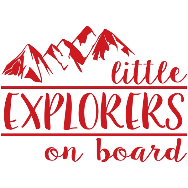 Little Explorers on Board Logo Vinyl Decal Car Window Bumper Sticker Nursery Rhymes Baby Shower Gift Cute