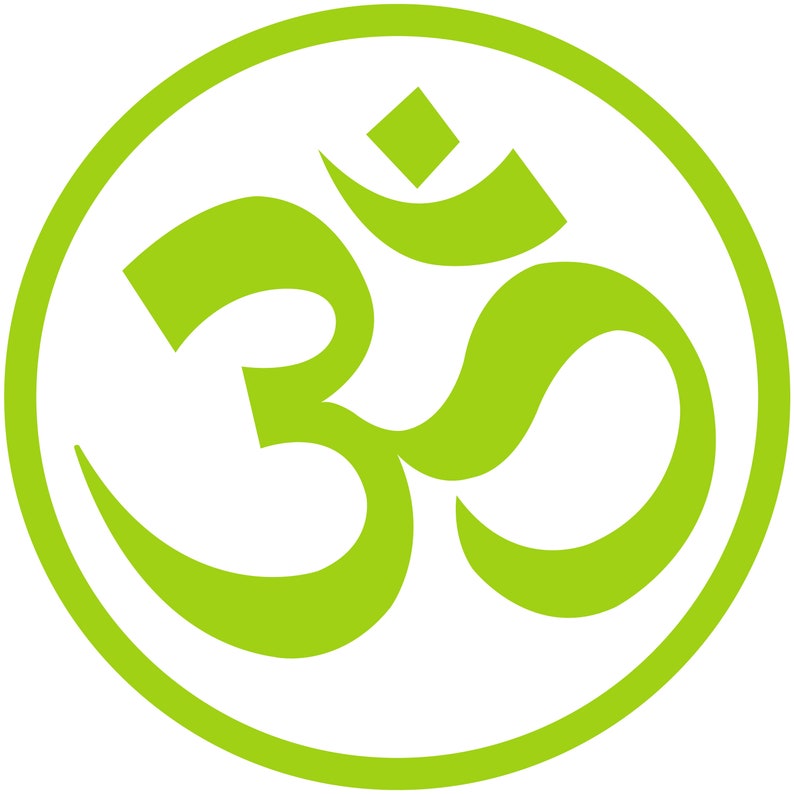 Yoga Om Circle Logo Vinyl Decal Car Window Bumper Sticker Etsy