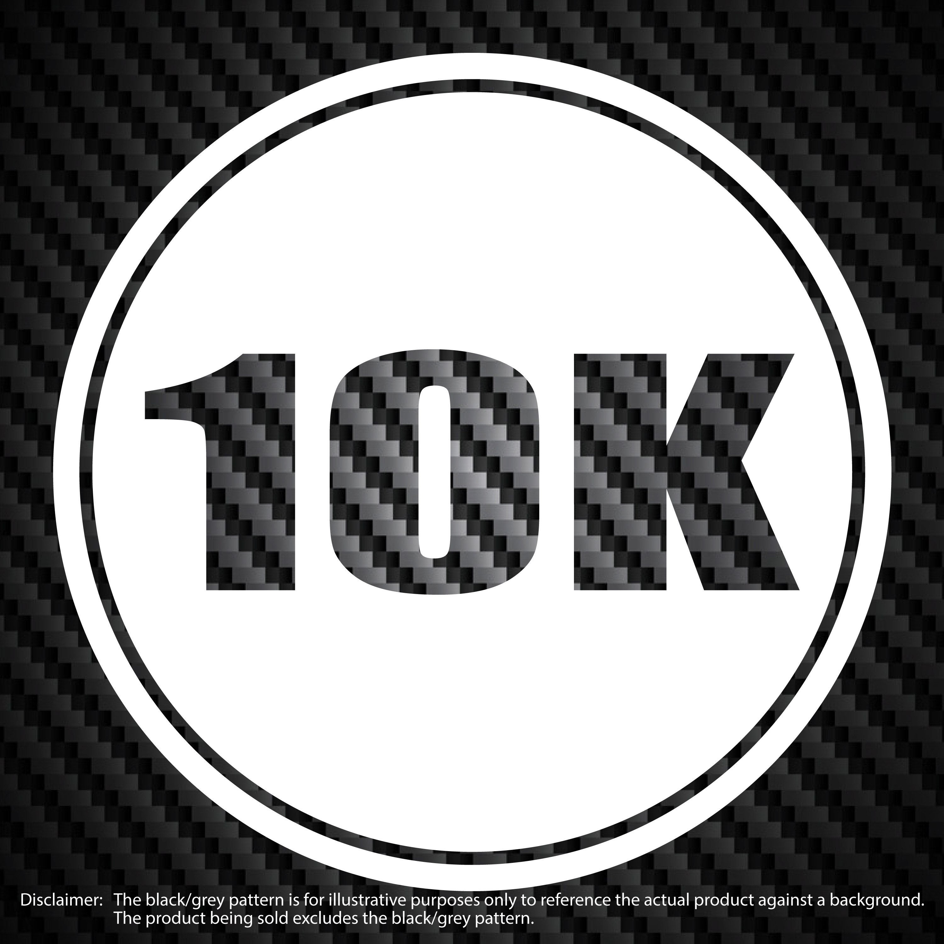 10K Circle Logo 6.2 Miles Marathon Euro Running Vinyl Decal Car Window ...