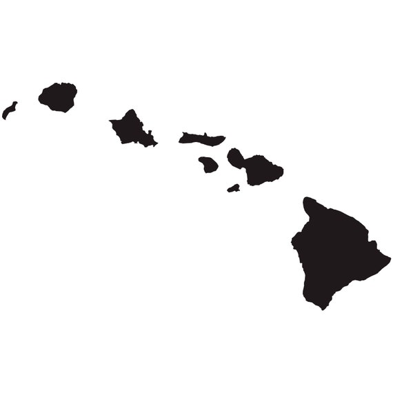 Hawaiian Island Chain Hawaiian Art Decal Car Window Bumper Sticker Hawaiian Island Chain Hawaiian Art Decal Car Window Bumper Sticker